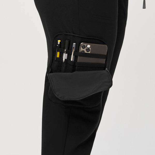 women's Black 22-Pocket - Tall Jogger Scrub Pant