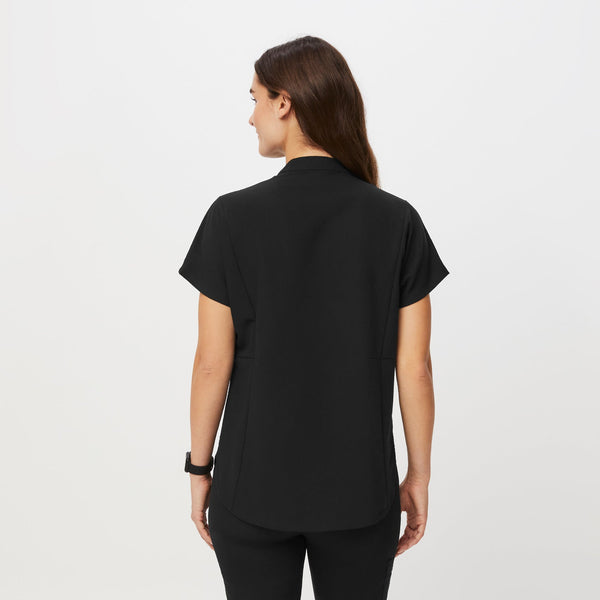 women's Black Montex Relaxed Scrub Top