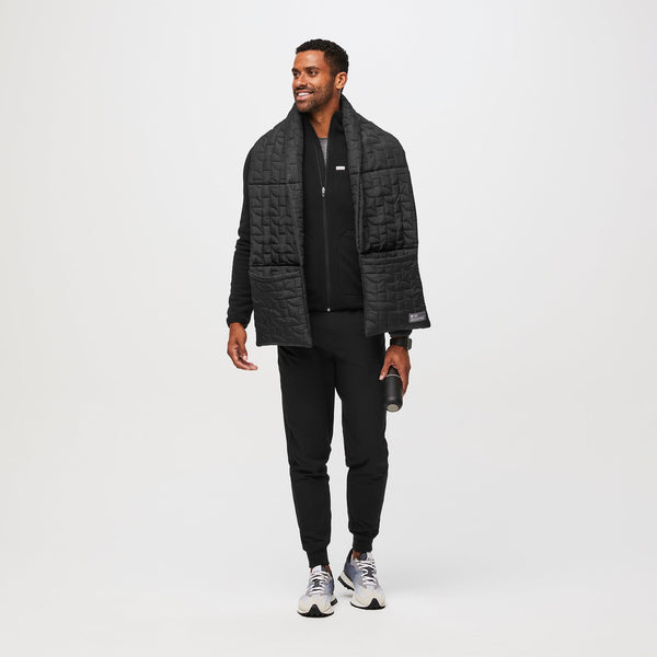 Quilted Puffer Scarf + Eye Mask