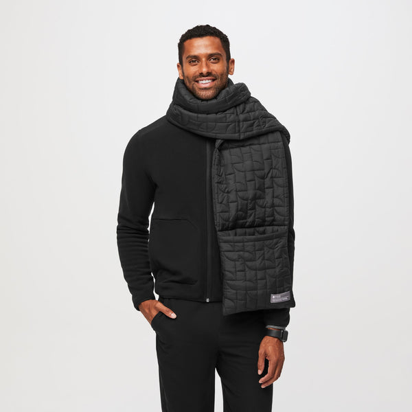 Quilted Puffer Scarf + Eye Mask