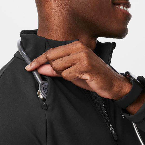 men's Black ContourKnit Scrub Jacket