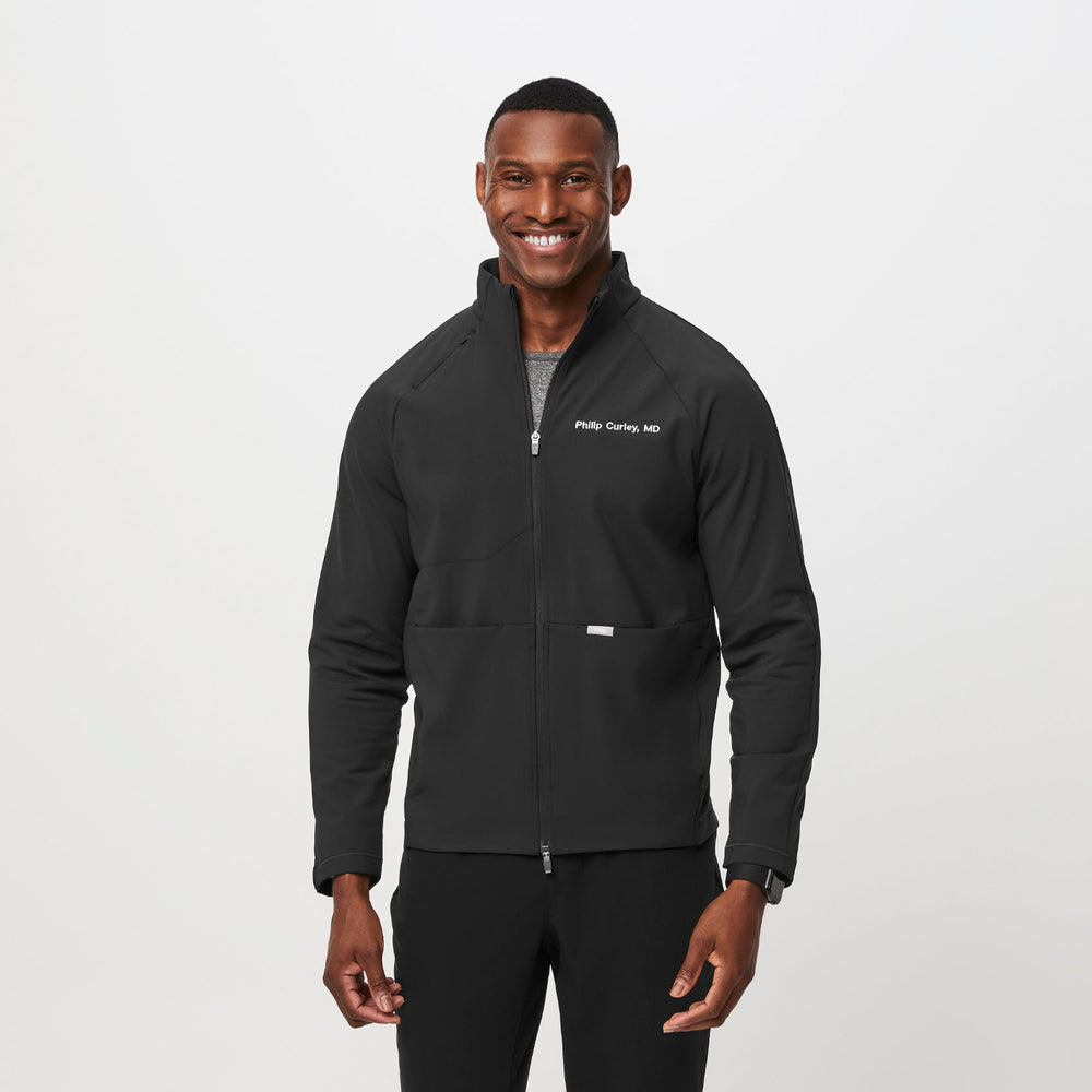 men's Black ContourKnit Scrub Jacket