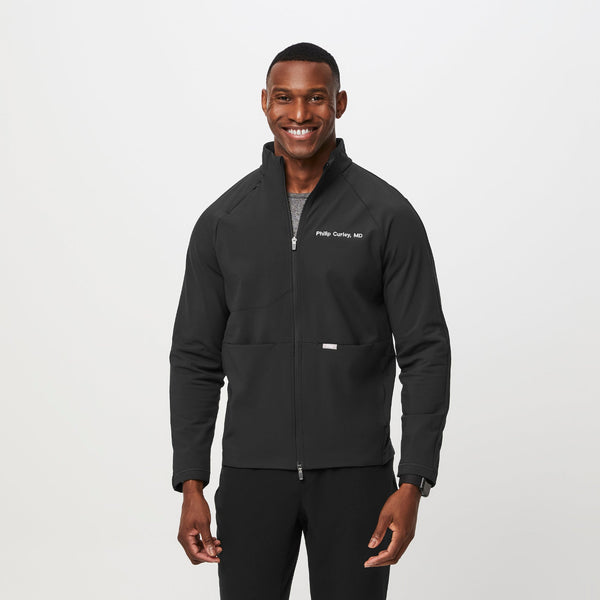 men's Black ContourKnit Scrub Jacket