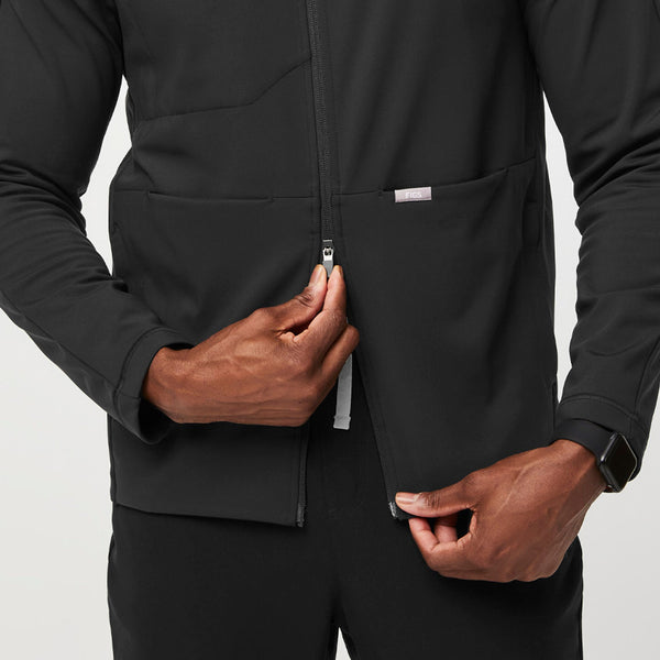 men's Black ContourKnit Scrub Jacket