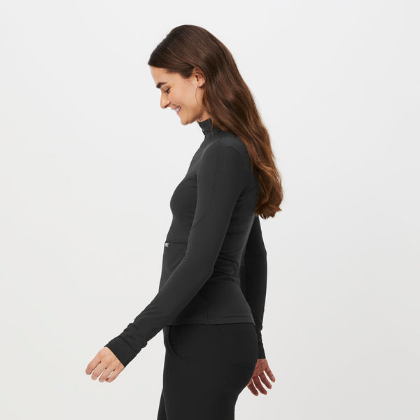women's Black ContourKnit Scrub Jacket
