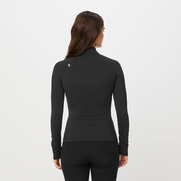 women's Black ContourKnit Scrub Jacket
