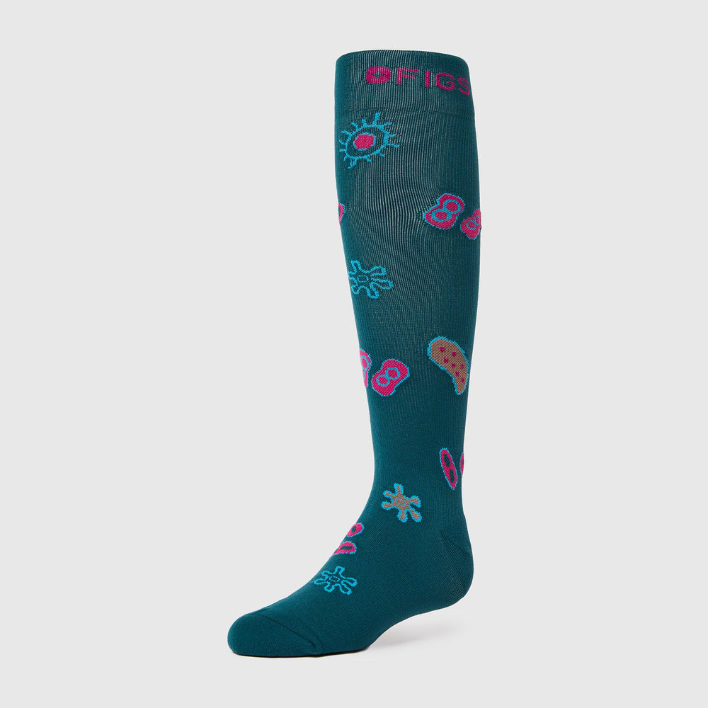 women's Caribbean Blue EX-CELL-ENT - Compression Socks