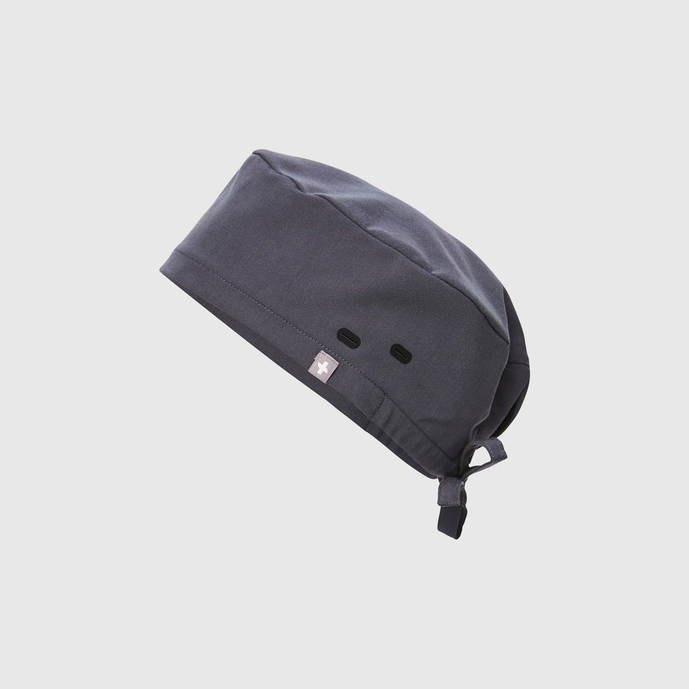 Charcoal FIGS Scrub Cap With Buttonholes