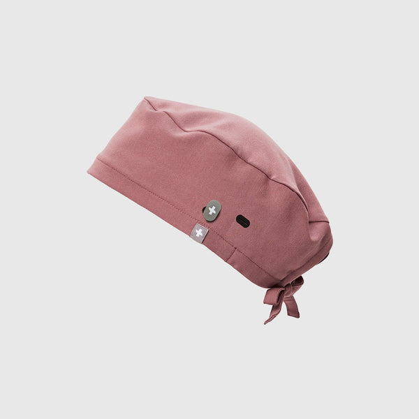 Mauve FIGS Scrub Cap With Buttonholes