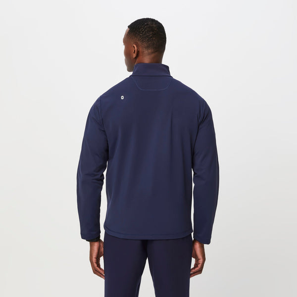 men's Navy ContourKnit Scrub Jacket