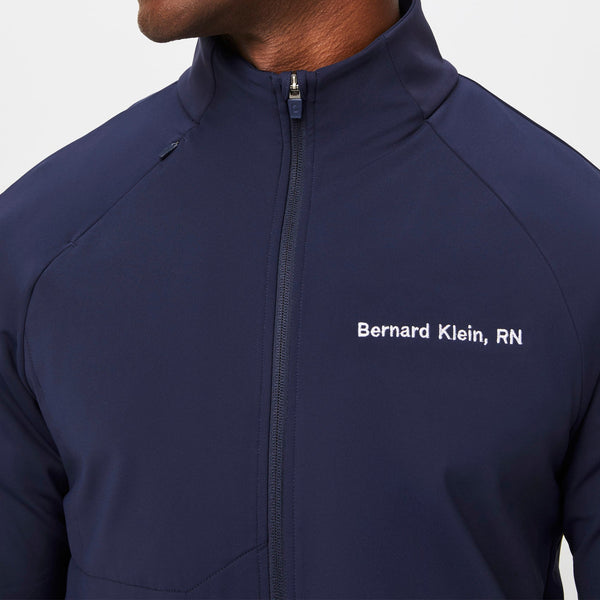 men's Navy ContourKnit Scrub Jacket