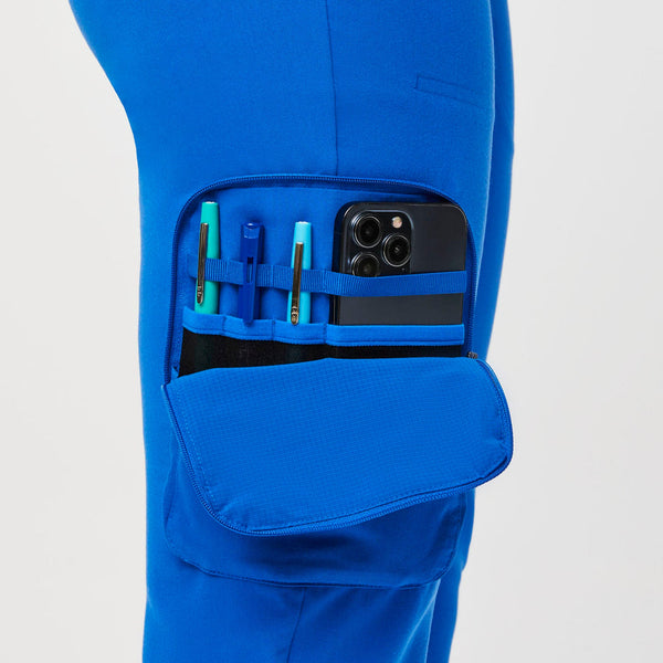 women's Royal Blue 22-Pocket - Jogger Scrub Pant