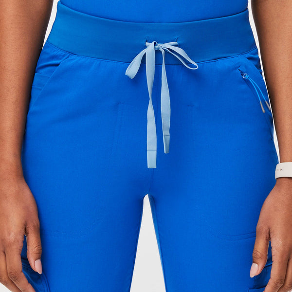 women's Royal Blue 22-Pocket - Petite Jogger Scrub Pant