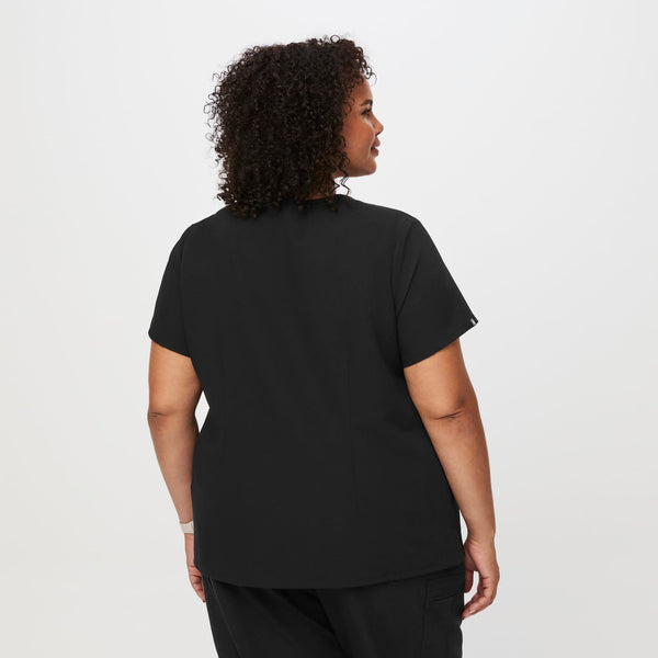 women's Black Casma-  Scrub Top (3XL - 6XL)
