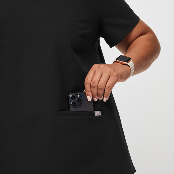 women's Black Casma-  Scrub Top (3XL - 6XL)