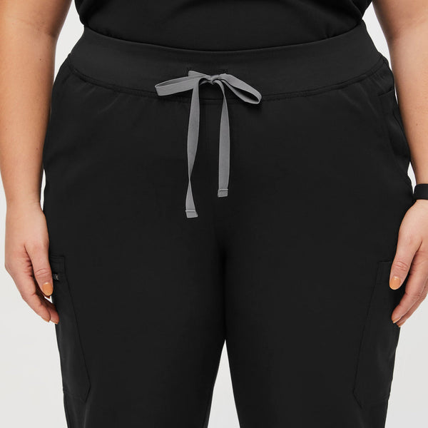 women's Black High Waisted Yola™ - Skinny Scrub Pants 2.0 (3XL - 6XL)