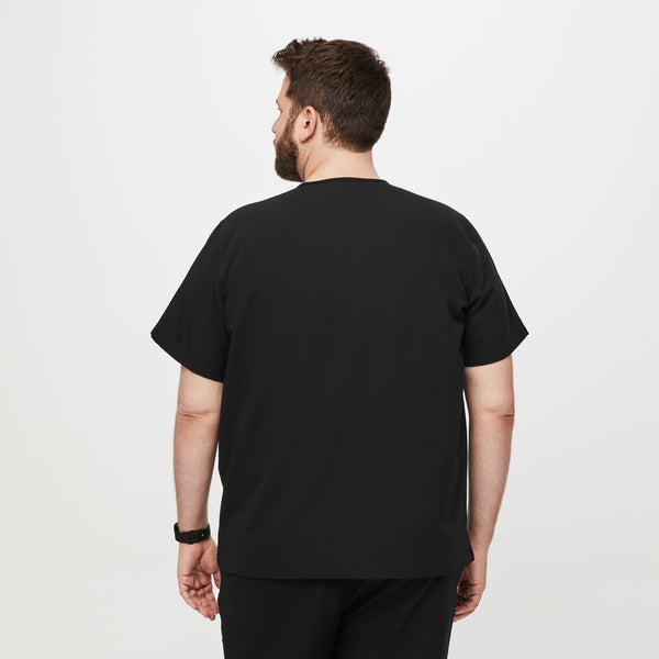 men's Black Leon-  Scrub Top™ (3XL - 6XL)