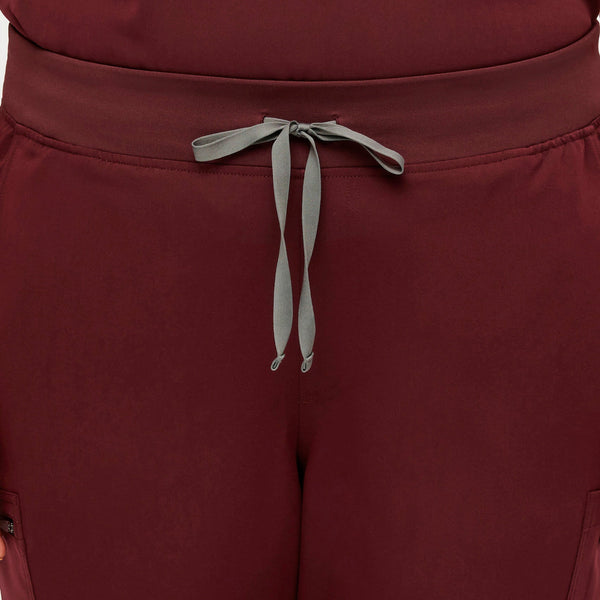 women's Burgundy High Waisted Yola™ - Skinny Scrub Pants (3XL - 6XL)