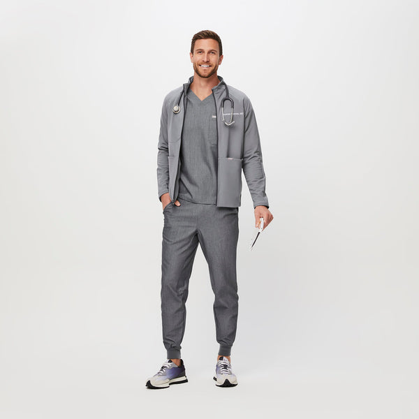 men's Graphite ContourKnit Scrub Jacket