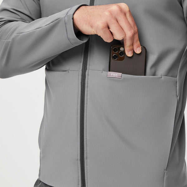 men's Graphite ContourKnit Scrub Jacket
