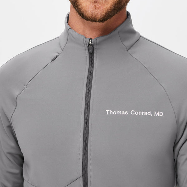 men's Graphite ContourKnit Scrub Jacket