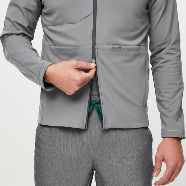 men's Graphite ContourKnit Scrub Jacket