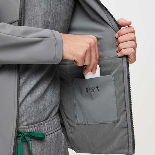men's Graphite ContourKnit Scrub Jacket