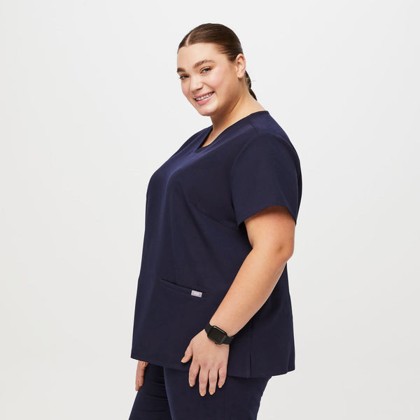women's Navy Casma-  Scrub Top (3XL - 6XL)