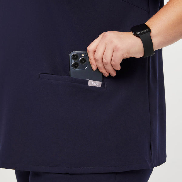 women's Navy Casma-  Scrub Top (3XL - 6XL)