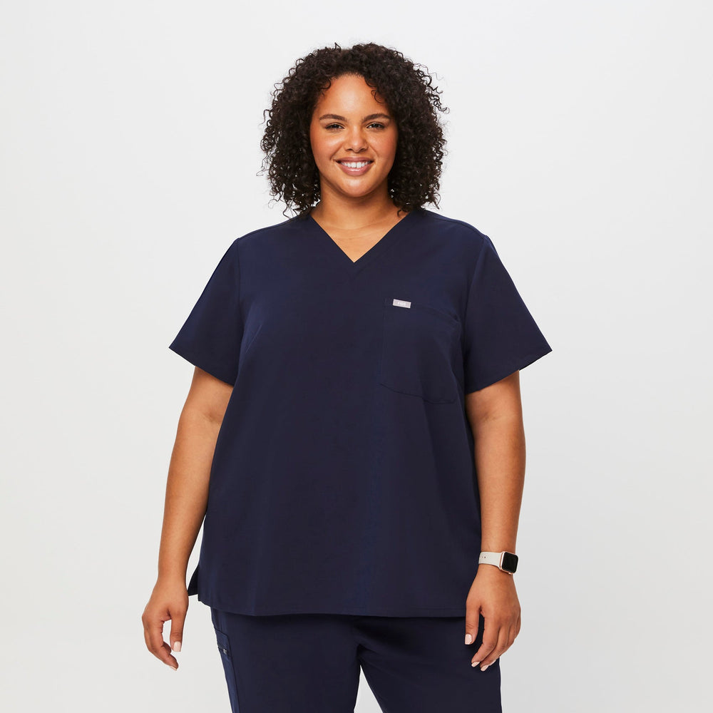 women's Navy Catarina™-  Scrub Top (3XL - 6XL)