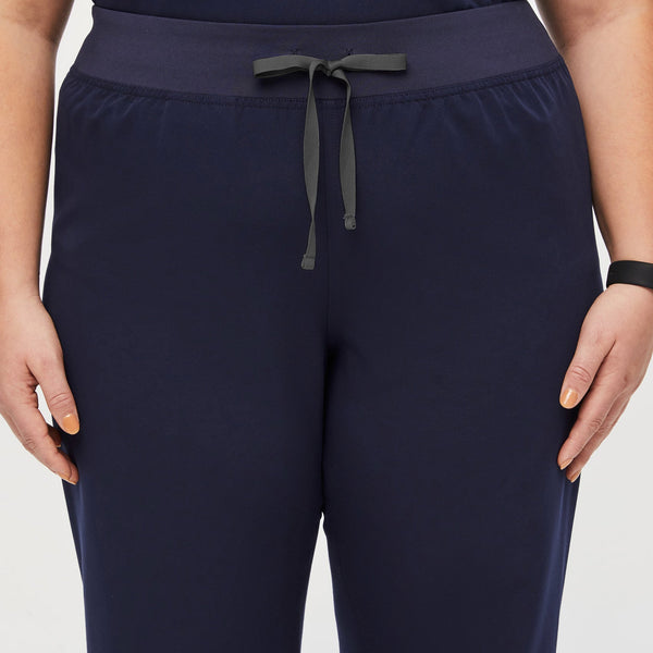 women's Navy High Waisted Livingston™ - Petite Basic Scrub Pants (3XL - 6XL)