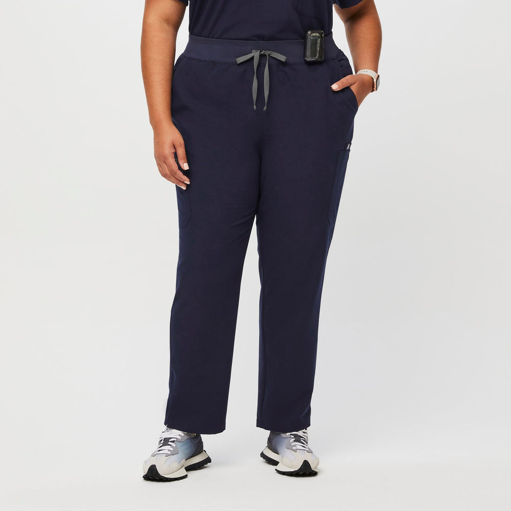 women's Navy High Waisted Yola™ - Skinny Scrub Pants 2.0 (3XL - 6XL)