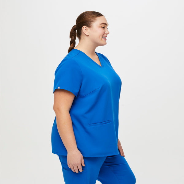women's Royal Blue Casma-  Scrub Top (3XL - 6XL)