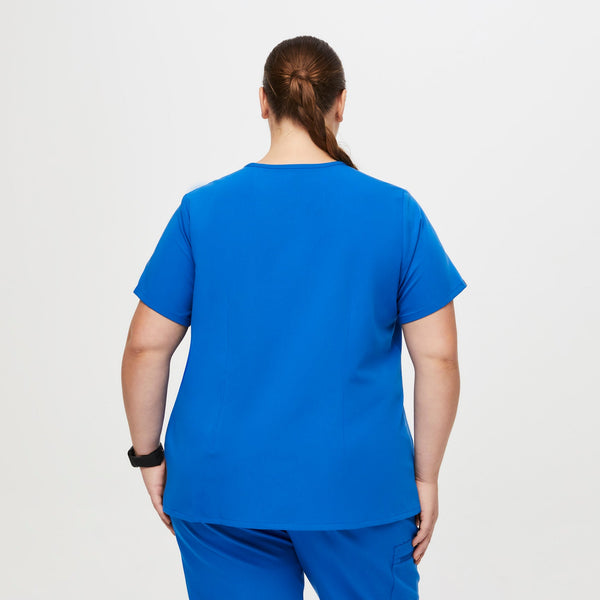 women's Royal Blue Casma-  Scrub Top (3XL - 6XL)