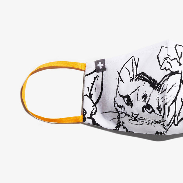 White FIGS | RxArt Cats - FIONx™ Protective Face Mask