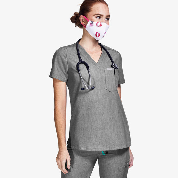 White FIGS | RxArt Kisses - FIONx™ Protective Face Mask