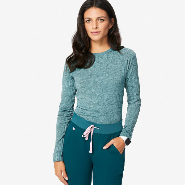 women's Heather Caribbean Blue Salta - Performance Underscrub