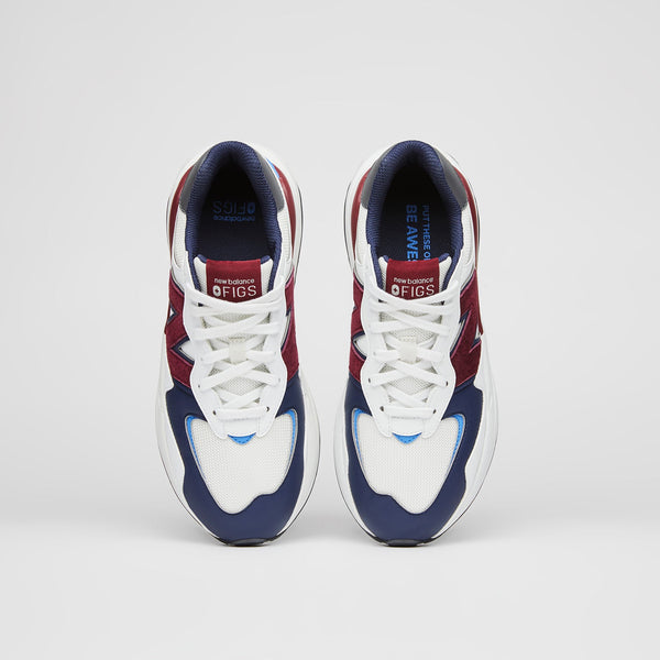 unisex Optic White/Navy FIGS | New Balance 5740