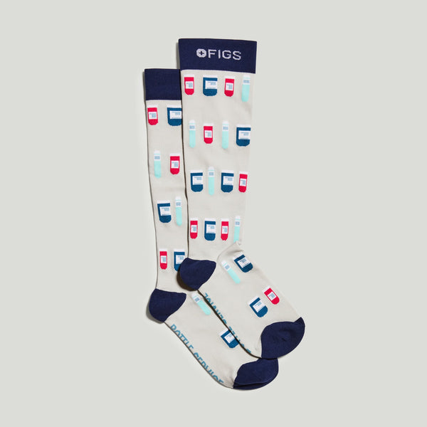 women's Cool Grey Bottle Service - Compression Socks