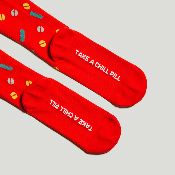 women's Hot Coral Chill Pill - Compression Socks