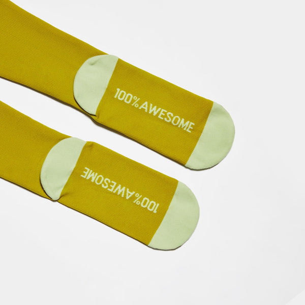 women's Citrine Colorblock - Compression Socks
