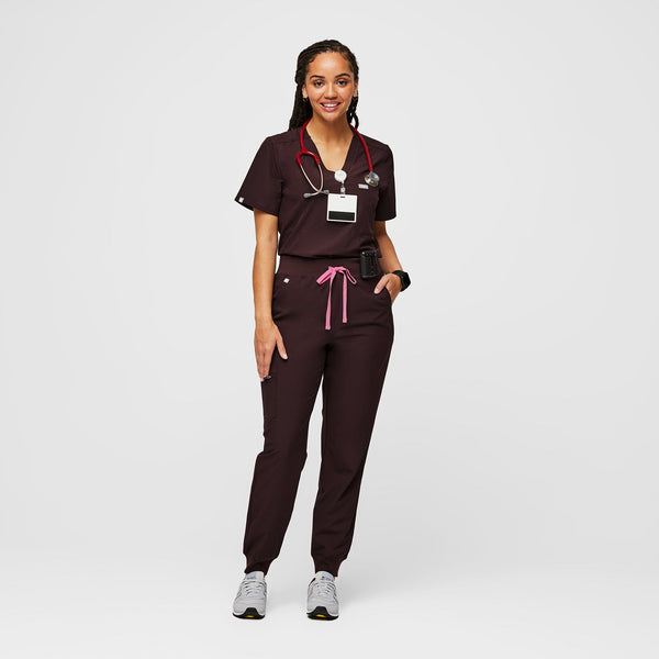women's Dark Fig Zamora™ High-Rise  FREEx™ - Tall Jogger Scrub Pant 2.0