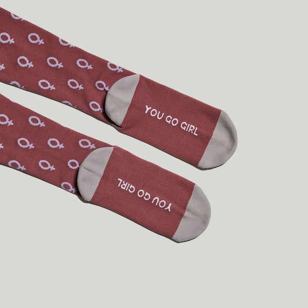 women's Mauve IWD - Compression Socks