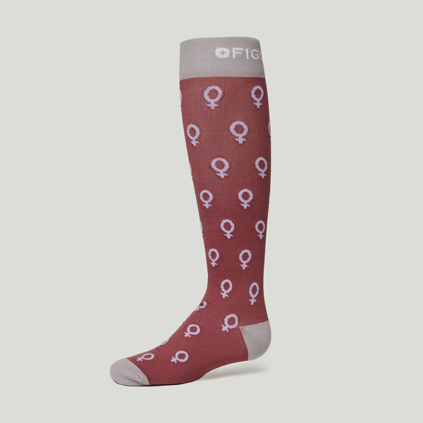women's Mauve IWD - Compression Socks