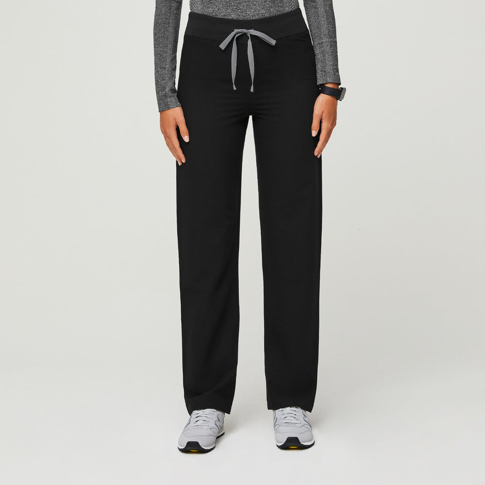 women's Black Livingston High-Rise - Petite Straight-Leg Scrub Pant™