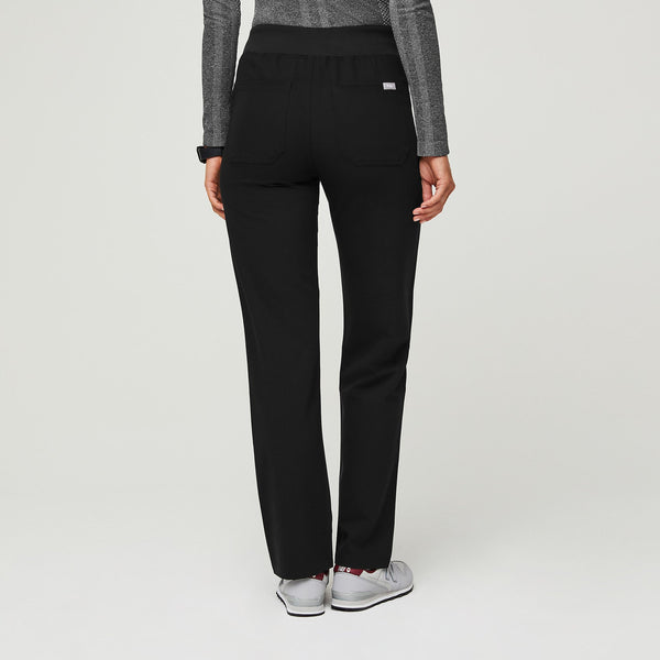 women's Black Livingston High-Rise - Tall Straight-Leg Scrub Pant™