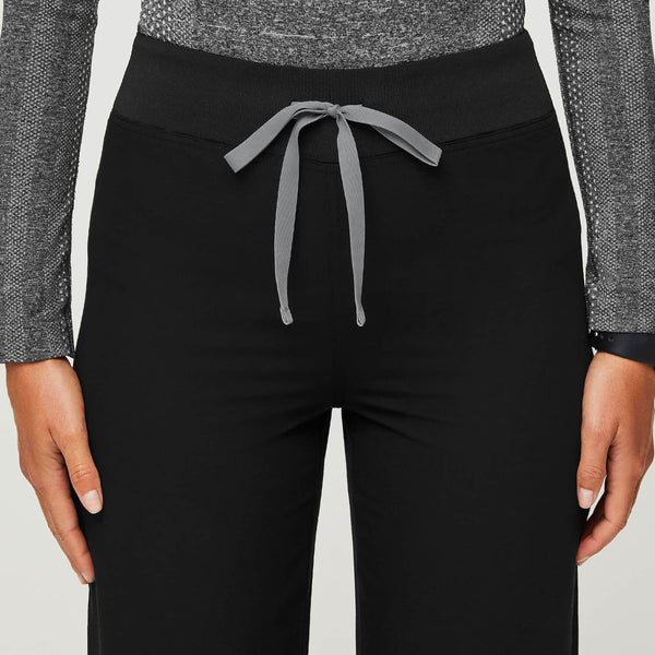 women's Black Livingston High-Rise - Petite Straight-Leg Scrub Pant™