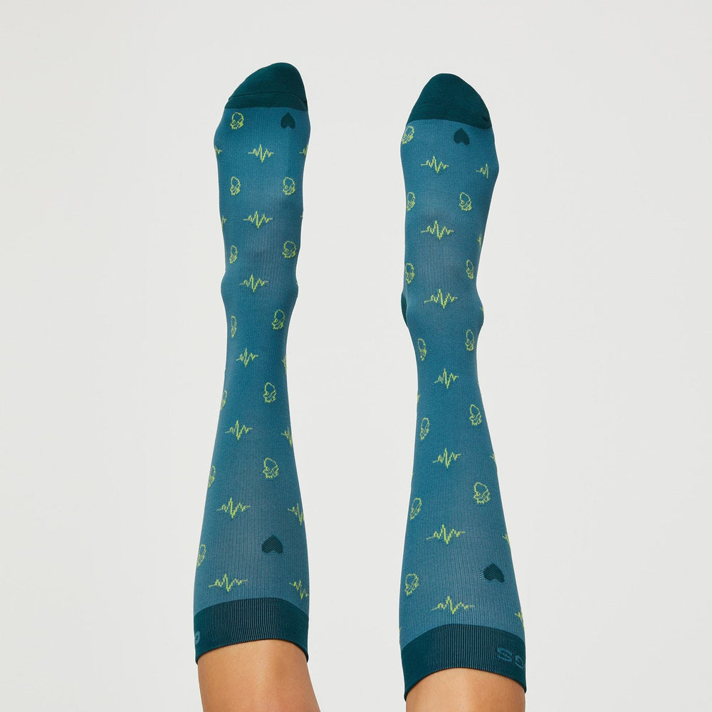 Women's Hydrogreen Mini Heart Repeat - Compression Socks