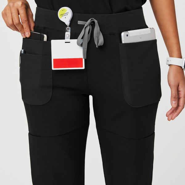 women's Black Mundri - Slim Scrub Pant
