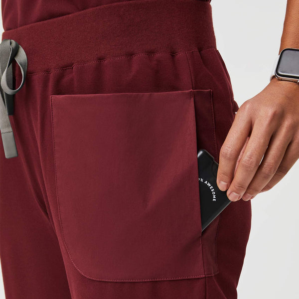 women's Burgundy Mundri - Slim Scrub Pant